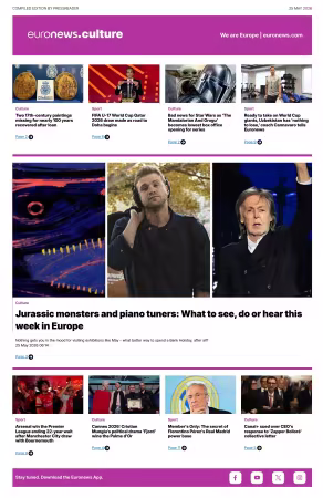 Euronews Culture and Sport Compiled Edition - 25 May 2026
