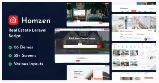 Codecanyon - Homzen v1.3.7 - Laravel Real Estate Agency Portal Multilingual 52829651 - NULLED