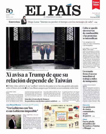 EL PAIS primera edicion - 15 mayo 2026