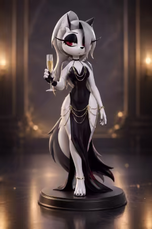 Loona Elegant Evening Dress Figurine – 3D Print Model