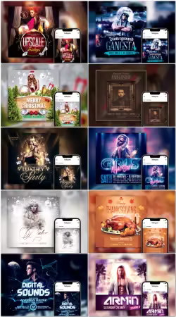 Flyer template in psd vol 45