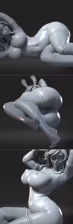 Lying Bunny Girl – 3D Print Model