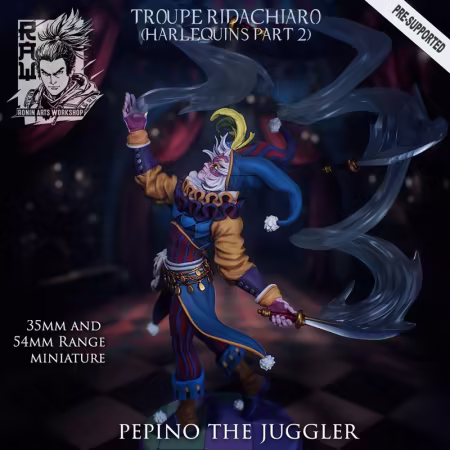 Ronin Arts Workshop – Pepino The Juggler – Jester Assassin – 3D Print Model