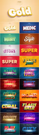 Psd text effect set vol 017