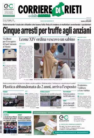 Corriere di Rieti - 19 maggio 2026