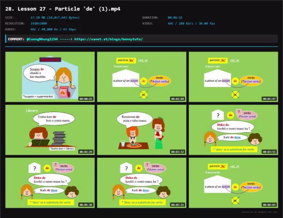Japanese conversation for English speakers < lesson + quiz >