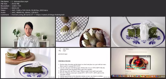 Japanese Pastry Course #3 Matcha Desserts
