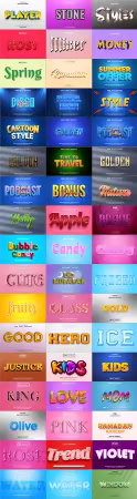 Psd text effect set vol 025