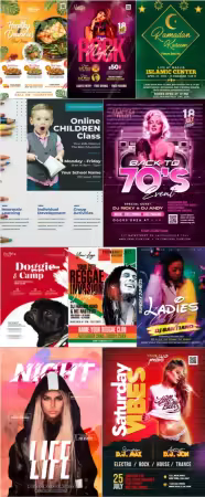 Flyer template in psd vol 47