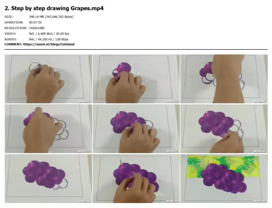 How to draw fruit using oil pastels