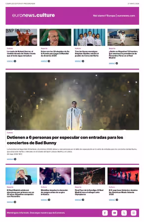 Euronews Culture and Sport (Spanish) Compiled Edition - 27 mayo 2026