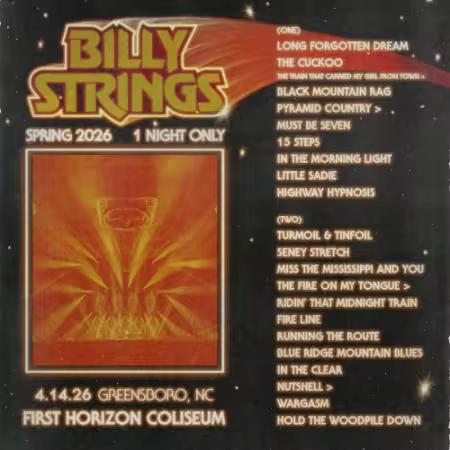 Billy Strings - 2026-04-14 First Horizon Coliseum, Greensboro, NC (2026)