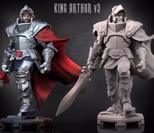Dragun Studio – King Arthur v3 – 3D Print Model