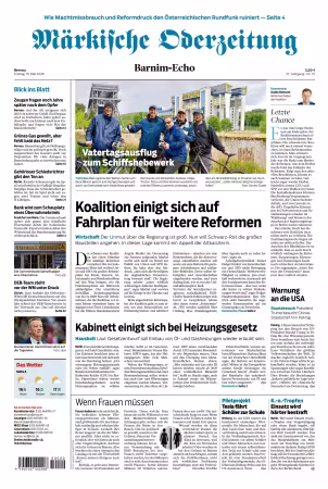 Markische Oderzeitung Bernau - 15 Mai 2026