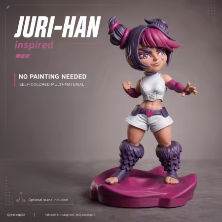 CyberPOP – Juri Street Fighter – 3D Print Model