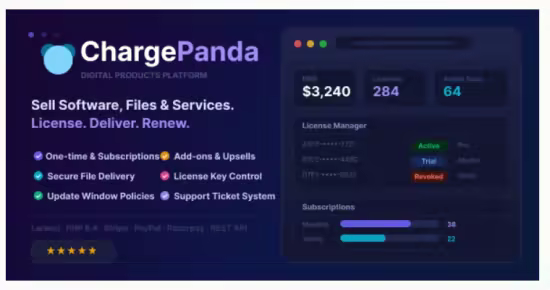 Codecanyon - ChargePanda v1.3.1 - PHP Script to Sell Digital Products, Downloads, Subscriptions &amp; Licenses 25324681