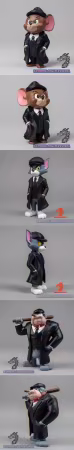 Tom, Jerry and Spike Gangster Peaky Blinders – Urban Vibes Fan Art – 3D Print Model