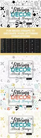 Abstract Shape Stamps for Lettering - Procreate Brushes Pack