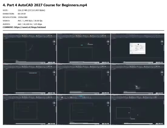 Autocad 2027 course for beginners