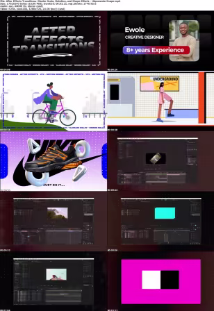 After Effects Transitions: Master Scale, Rotation, and Shape Effects