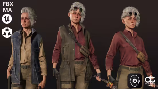 FAB - Mechanic Character Sarah - Survival Survivor Action Shooter Adventure Woman Girl (5.0 – 5.7)