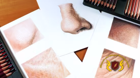 Skin Texture with Colored Pencil