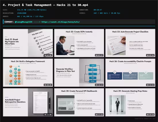 50 Automated Productivity&amp;Time Management Hacks with ChatGPT