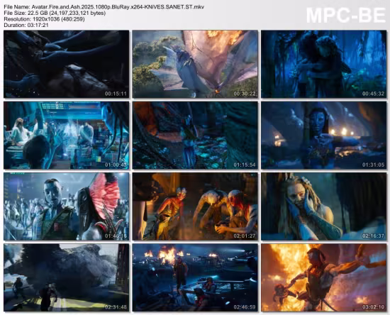 Avatar Fire and Ash 2025 1080p BluRay x264-KNiVES