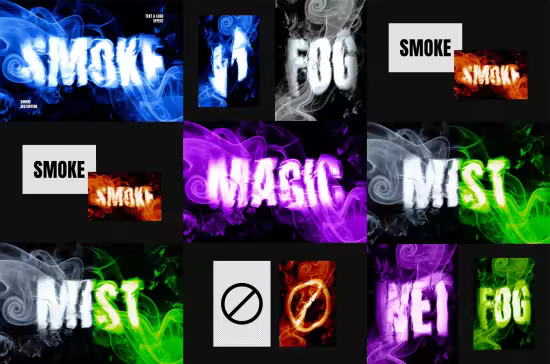 Smoke Distort Text Effect for Photoshop