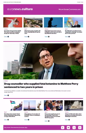 Euronews Culture and Sport Compiled Edition - 15 May 2026