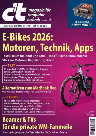 c't Magazin für Computertechnik - Nr.12 2026