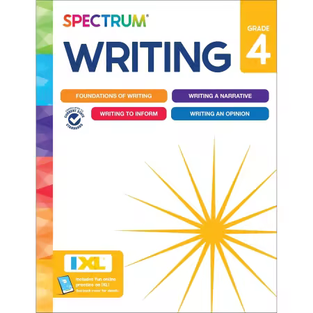 Spectrum 4th Grade Writing Workbook, 192-Page Book Covering Creative