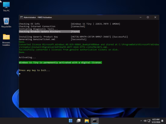 tiny11 23H2 Build 22631.7079 Preactivated AnkhTech