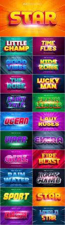 Psd text effect set vol 018