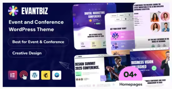 Themeforest - Evantbiz v1.0 – Conference &amp; Events WordPress Theme 62116776