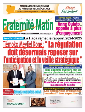 Fraternite Matin - 22 mai 2026