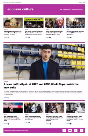 Euronews Culture and Sport Compiled Edition - 29 May 2026