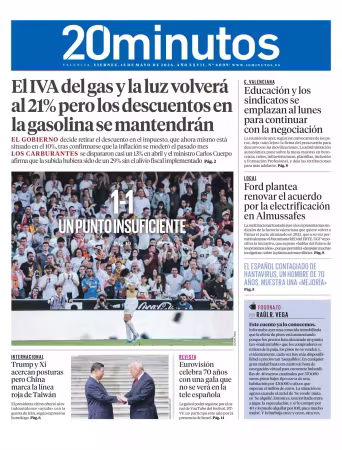 20 Minutos Valencia - 15 mayo 2026
