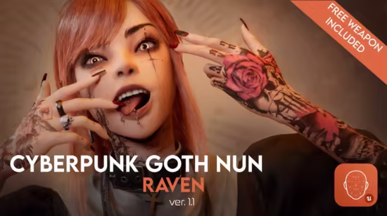 FAB - Cyberpunk Goth Nun - Raven (5.1 – 5.7)