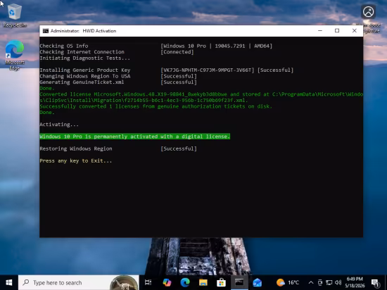 Windows 10 22H2 build 19045.7058 Aio 16in1 Preactivated March 2026