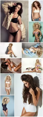 Luxury women in lingerie posing stock photo vol 13