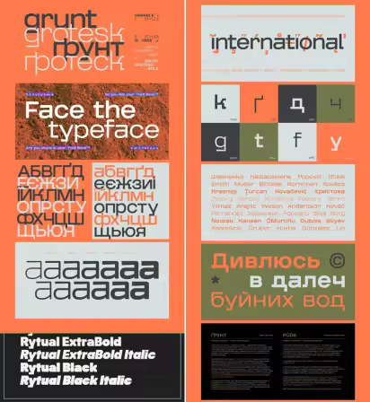 Grunt Grotesk 7 OTF, 1 TTF Variable Fonts $120