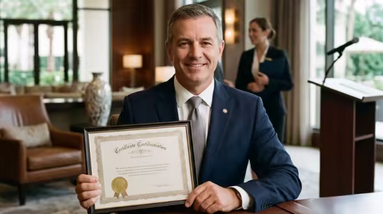 Professional 5-Star Hotel Owner's Representative Certificate