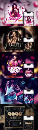 Luxury flyers psd set