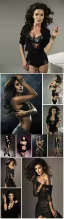 Beautiful sexy brunette stock photo