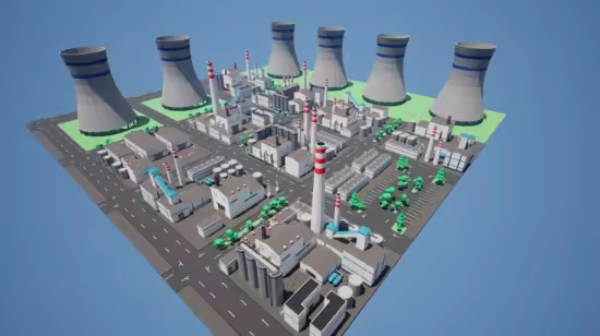 FAB - Modular Low Poly Factory[Desktop &amp; Mobile] (5.2 – 5.7)