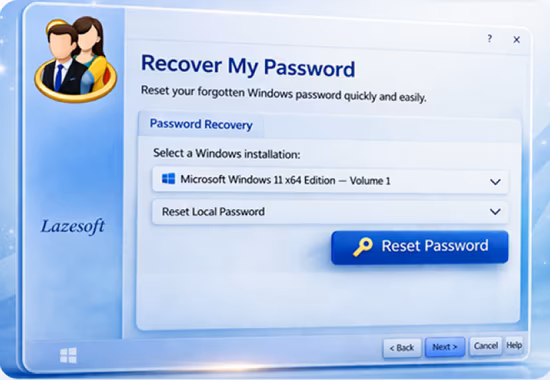 Lazesoft Recover My Password v5.1.1.1 Unlimited Edition - WinPE