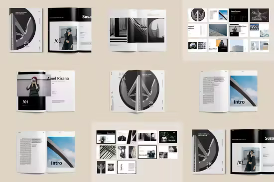 Architecture Photobook Template for InDesign