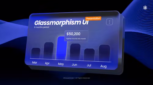 EE - Glassmorphism UI Animation Kit for Professional Data Presentations - ABLUZDS