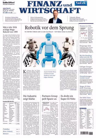 Finanz und Wirtschaft - 3 Juni 2026